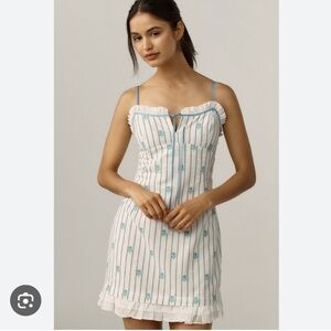 NWT Anthropologie Maeve Jacquard Mini Dress XL Ruffle Hem Sleeveless Textured